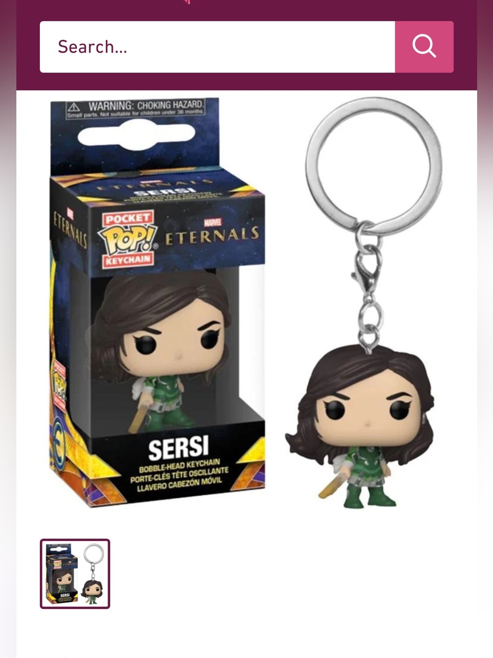 Funkopop Sersi keychain NEW
